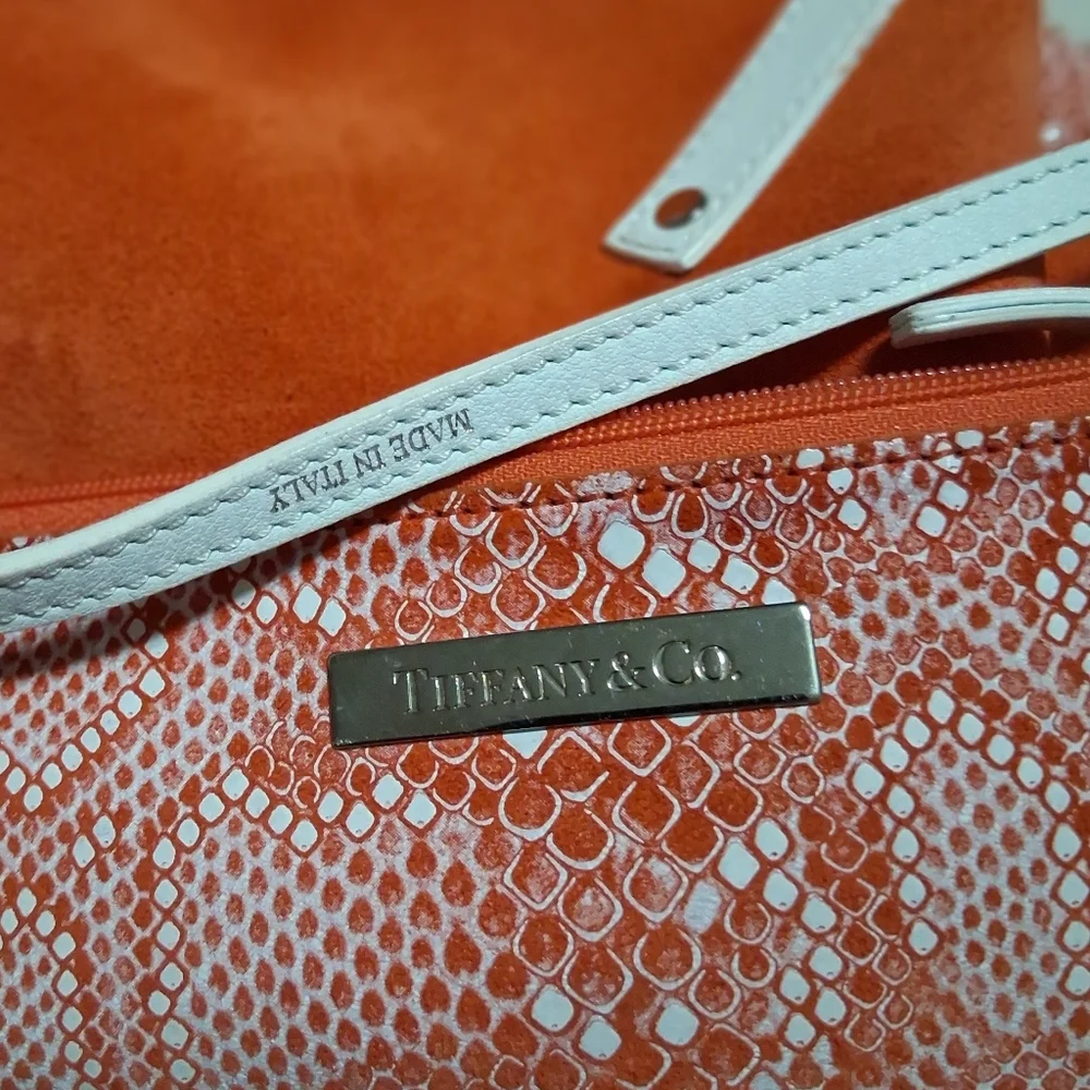 Tiffany & Co. Suede And Leayher Snakeskin Reversable Tote